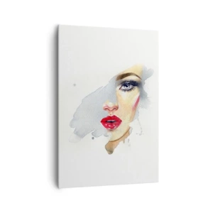 Canvastavla - Bild på duk - Reflektion i vattendroppe - 70x100 cm