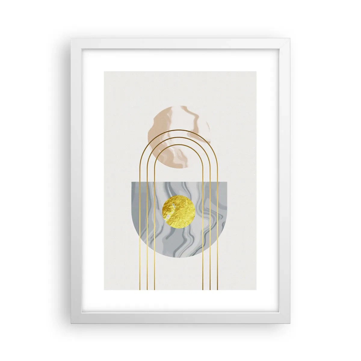 Affisch i vit ram - Ljushet och sken - 30x40 cm