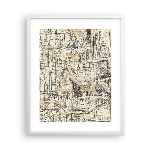 Affisch i vit ram - Väntar på avkodning - 40x50 cm