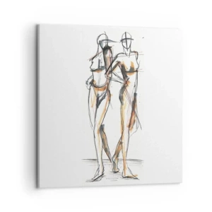 Canvastavla - Bild på duk - Charmens studie - 50x50 cm