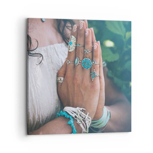 Canvastavla - Bild på duk - Välkommen till existensens centrum - 70x70 cm