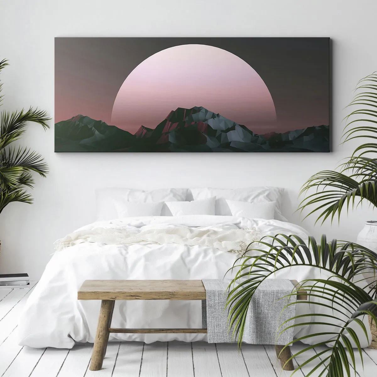 Canvastavla - Bild på duk - I den granliggande galaxen - 140x50 cm