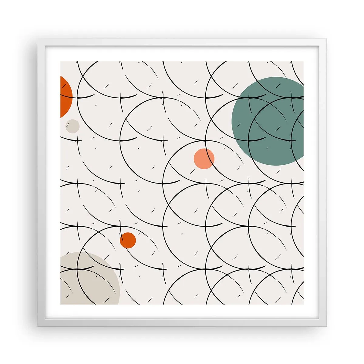 Affisch i vit ram - I popkonstens anda - 60x60 cm