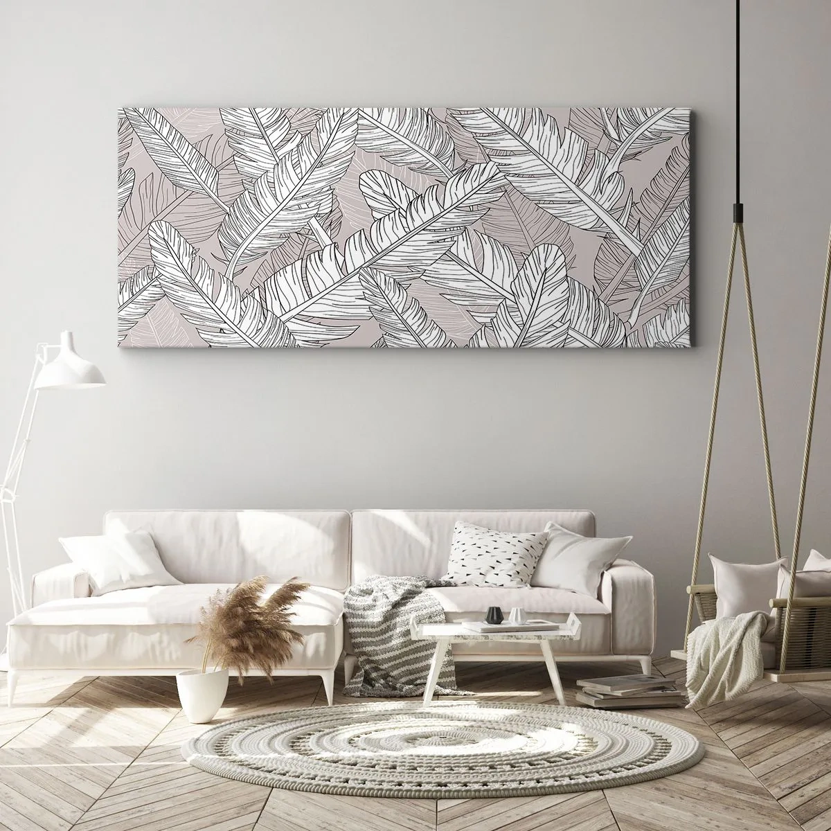 Canvastavla - Bild på duk - Fjäderstorm - 120x50 cm