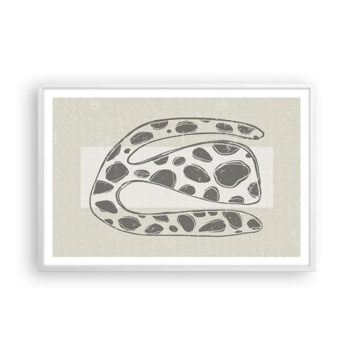 Affisch i vit ram - En bisarr varelse - 91x61 cm