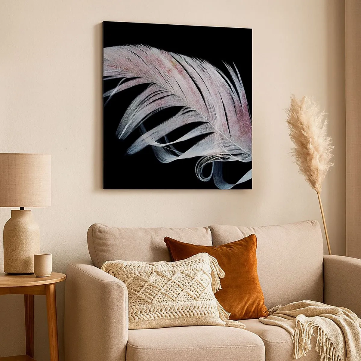 Canvastavla - Bild på duk - Tänk på smekning - 30x30 cm