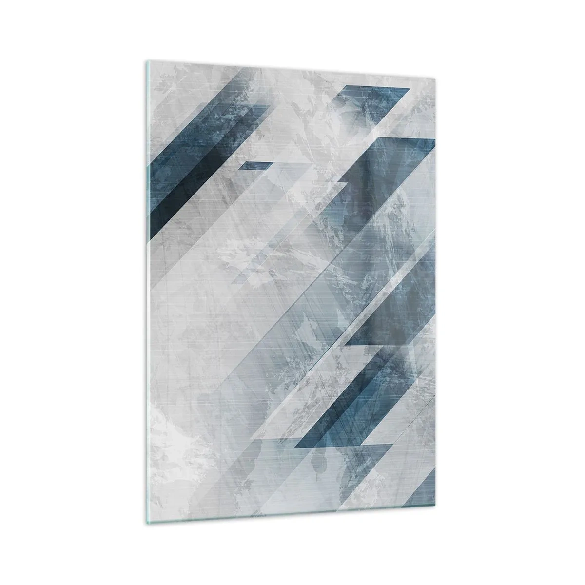 Glastavla - Bild på glas - Tredimensionell komposition – gråhetens rörelse - 50x70 cm