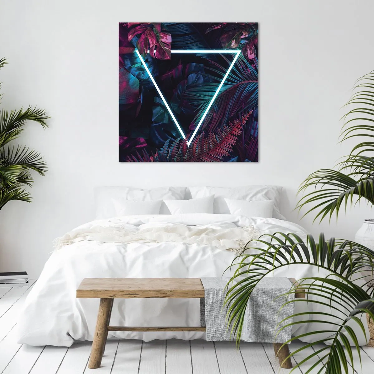 Canvastavla - Bild på duk - Trädgård i retrostil - 50x50 cm