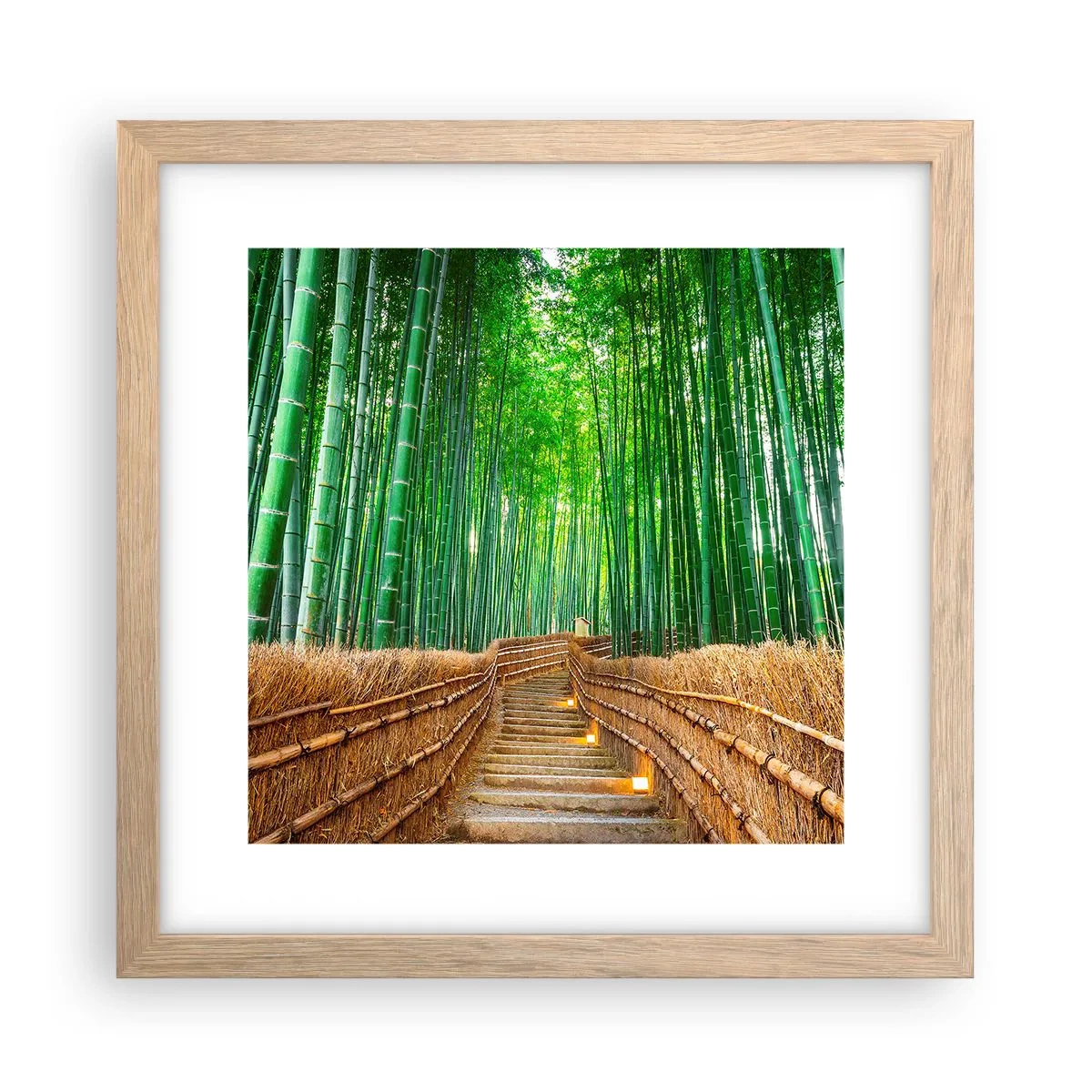 Affisch i ram av ljusek - Asiatiska kulturens essäns - 30x30 cm