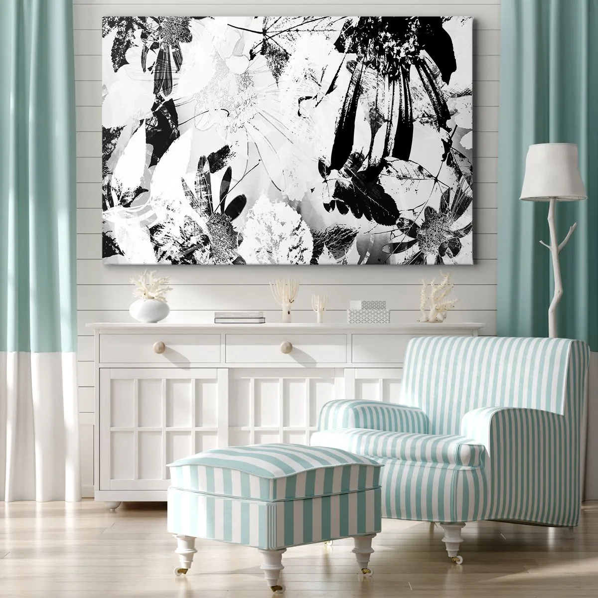 Canvastavla - Bild på duk - Höst i negativet - 100x70 cm