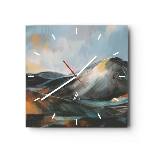 Väggklocka - Klocka på glas - Råa och vackra - 30x30 cm