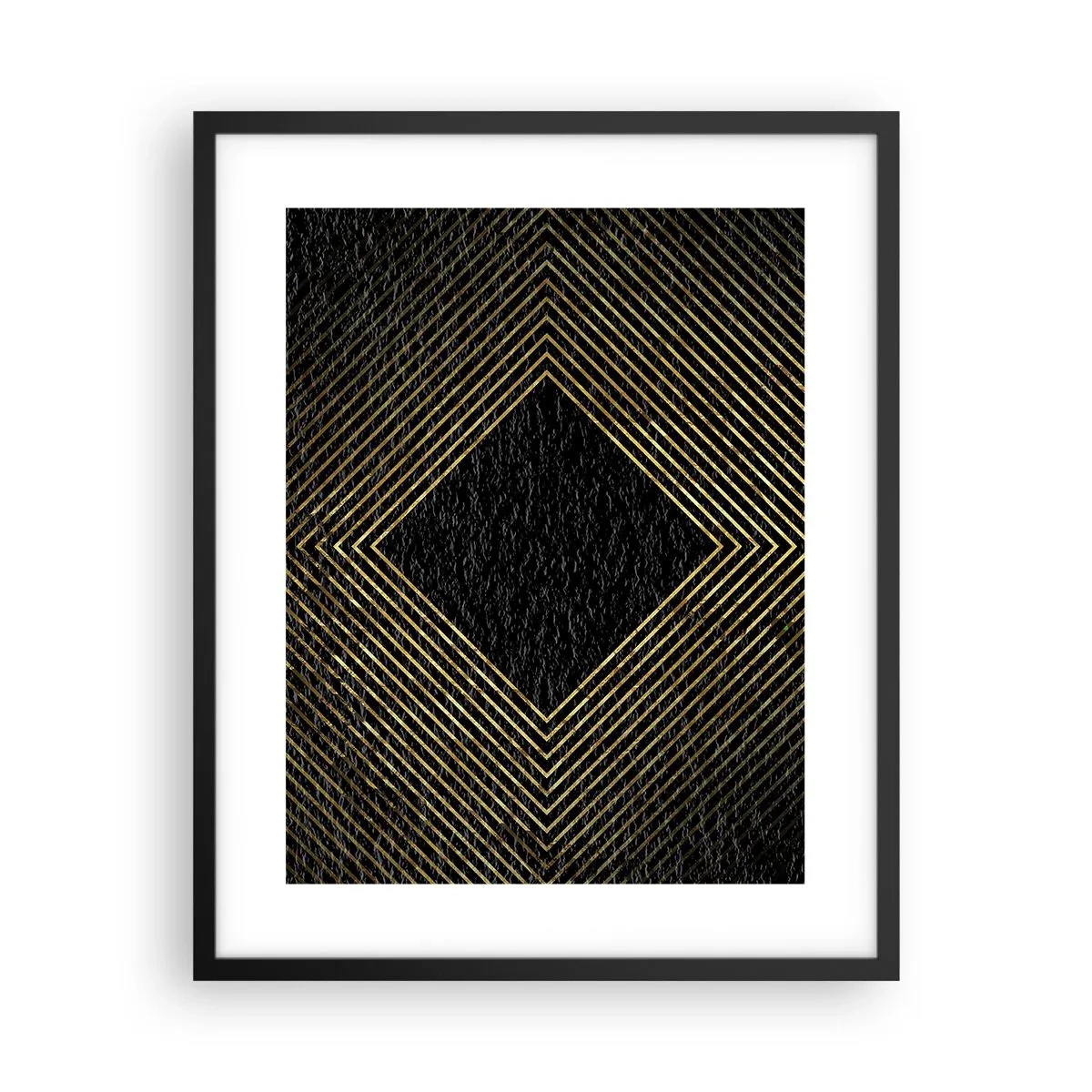 Affisch i svart ram - Geometri i glamourstil - 40x50 cm