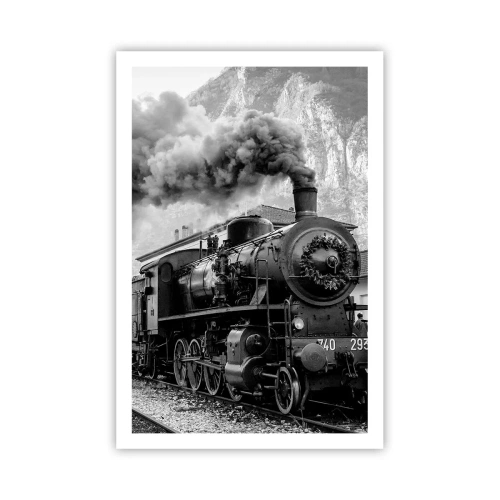 Affisch - Det står ett lok på stationen... - 61x91 cm