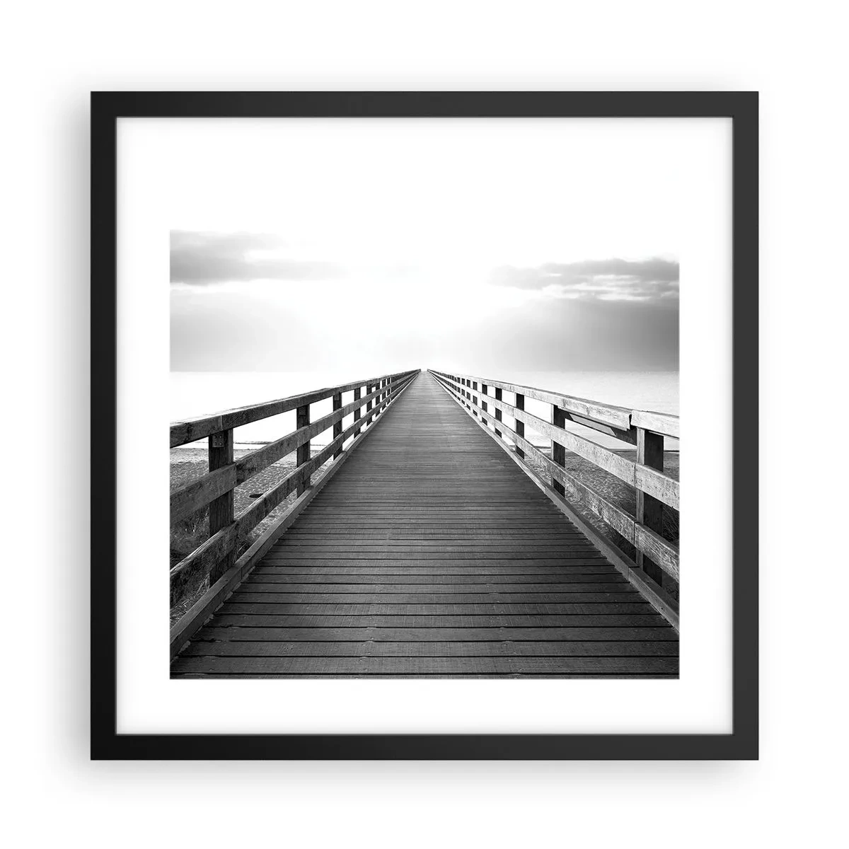 Affisch i svart ram - Ut i det oändliga... - 40x40 cm