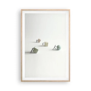 Affisch i ram av ljusek - Livet leker - 61x91 cm