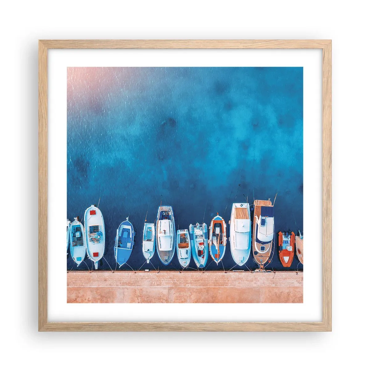 Affisch i ram av ljusek - I en rad - 50x50 cm