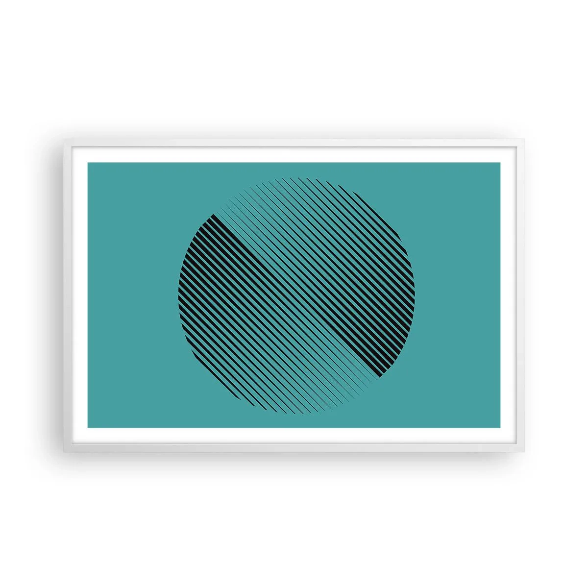Affisch i vit ram - Cirkeln - en geometrisk variation - 91x61 cm
