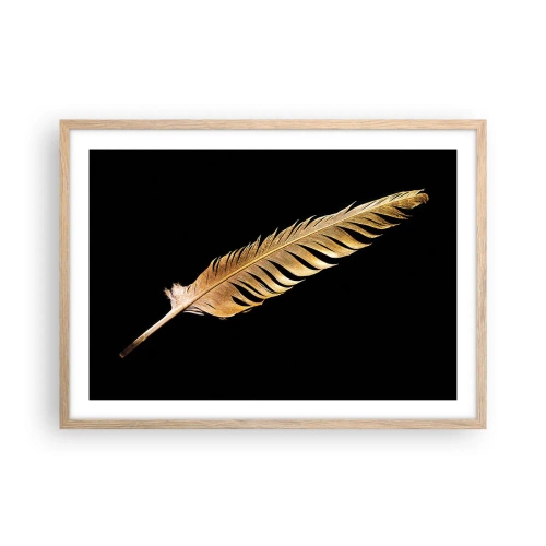 Affisch i ram av ljusek - Fjäder... - 70x50 cm