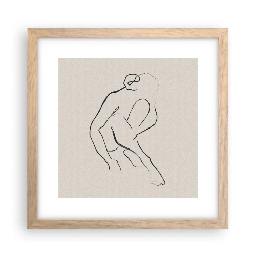 Affisch i ram av ljusek - Intim skiss - 30x30 cm