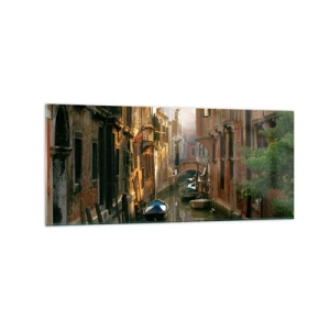 Glastavla - Bild på glas - På en gränd i Venedig - 120x50 cm