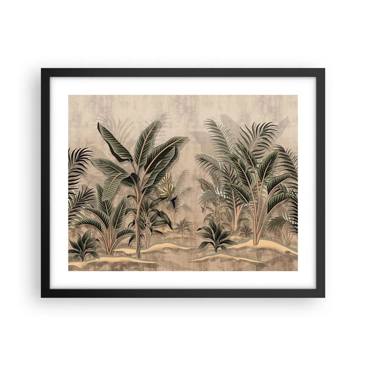 Affisch i svart ram - Bild i kolonial stil - 50x40 cm
