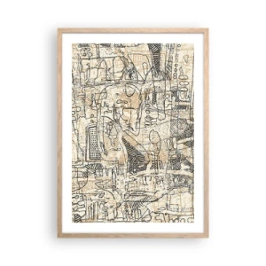 Affisch i ram av ljusek - Väntar på avkodning - 50x70 cm