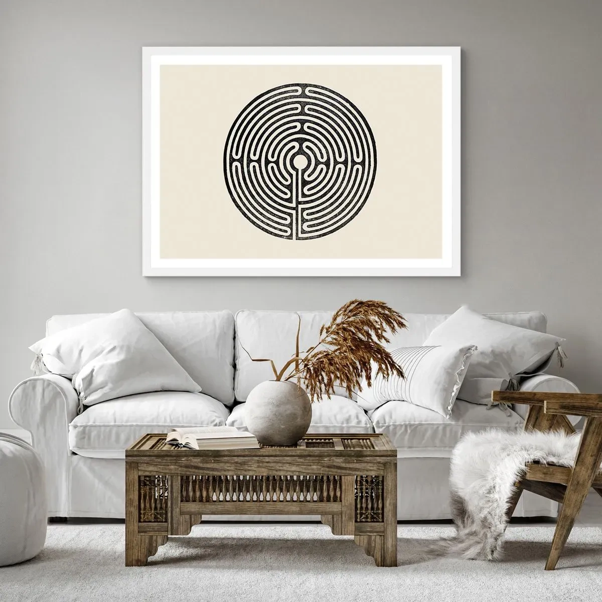 Affisch i vit ram - Mystisk ordning - 40x30 cm