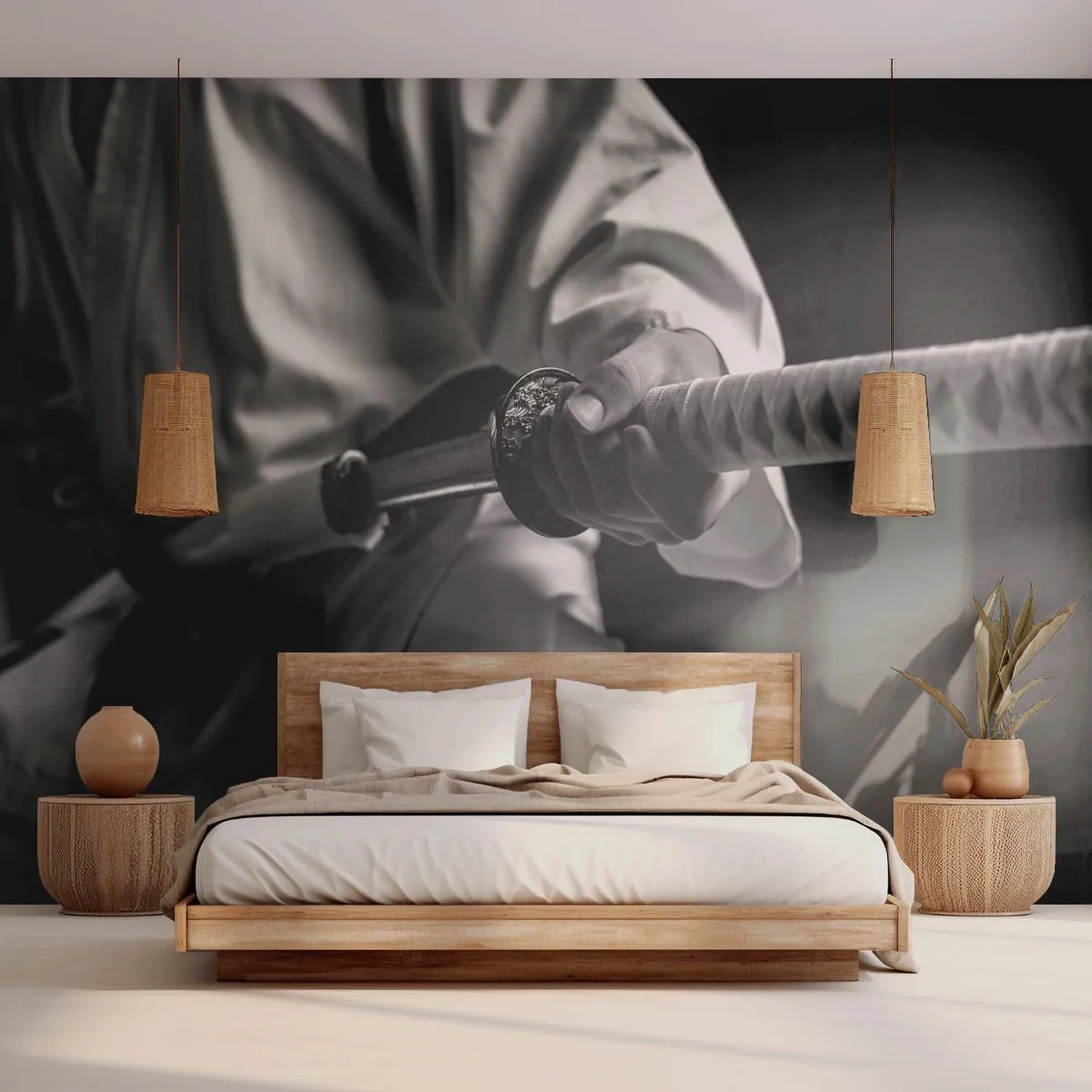 Fototapet på mått Standard Eco - Kämpens själ - Samurai svärd, Japan, Kampsport