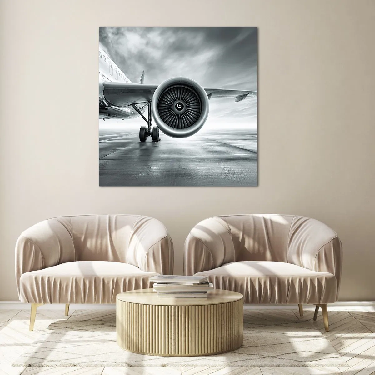 Glastavla - Bild på glas - Kraften finns! - 70x70 cm