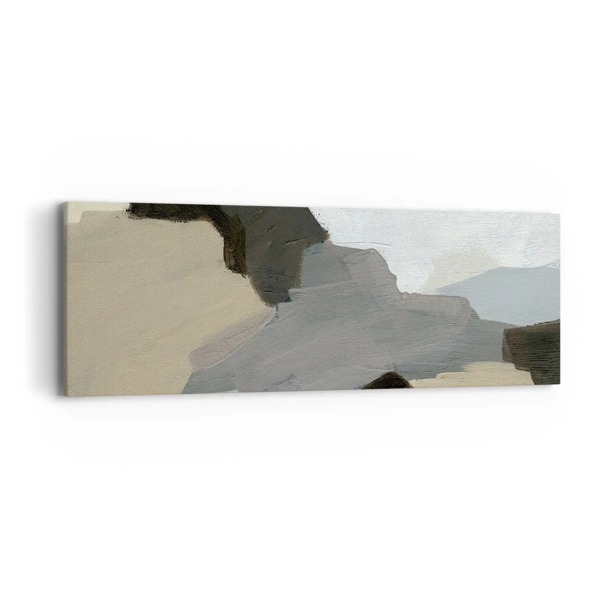 Canvastavla - Bild på duk - Abstraktion: avgrening av det gråa - 90x30 cm