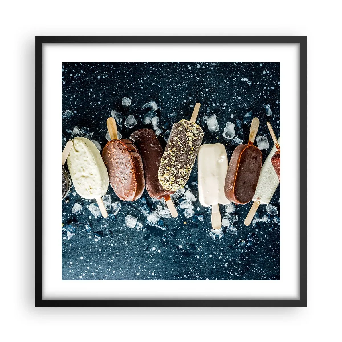 Affisch i svart ram - Smak av varm sommar - 50x50 cm