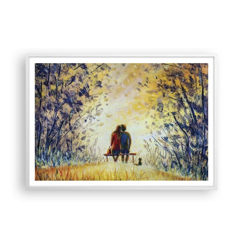 Affisch i vit ram - Magisk stund - 100x70 cm