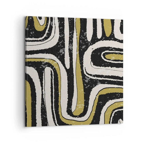 Canvastavla - Bild på duk - Komposition: stråk och gränder - 60x60 cm