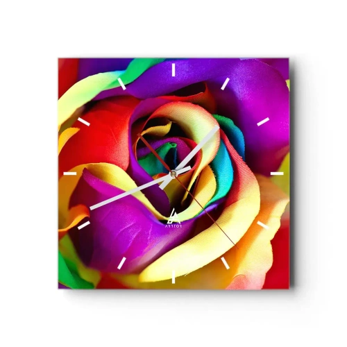 Väggklocka - Klocka på glas - Det är omöjligt - 40x40 cm