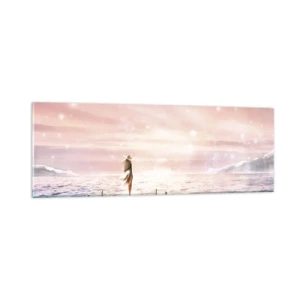 Glastavla - Bild på glas - I drömmens ljus - 90x30 cm