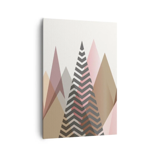 Canvastavla - Bild på duk - Utsikt över pyramider - 70x100 cm