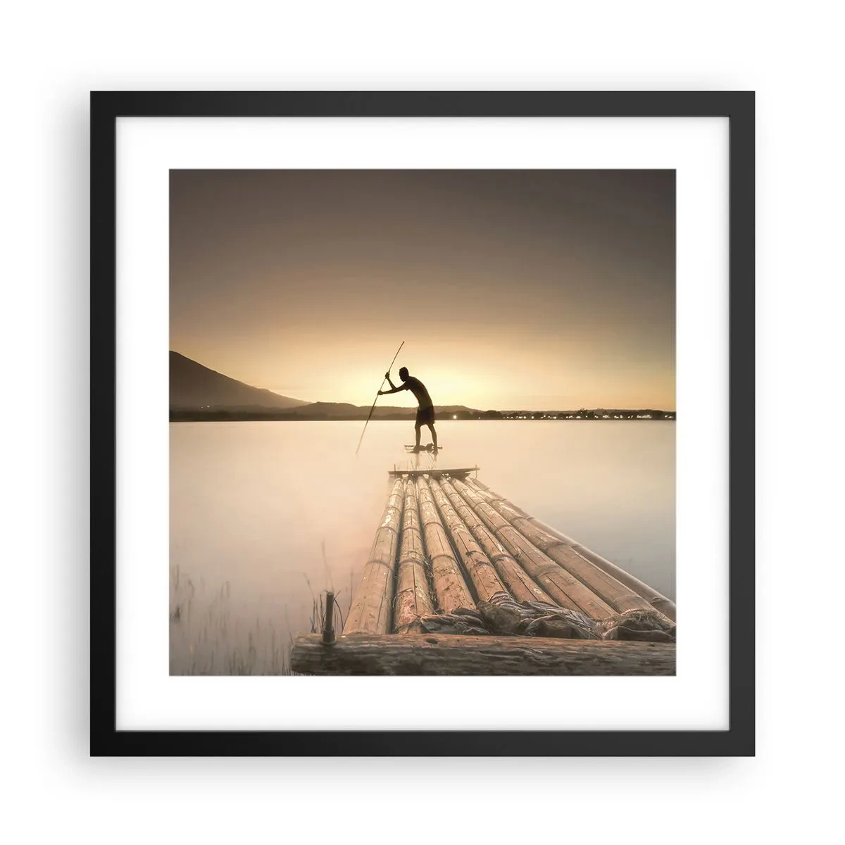 Affisch i svart ram - Före avkoppling - 40x40 cm