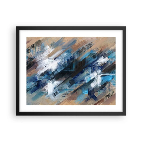 Affisch i svart ram - På en blå sluttning - 50x40 cm