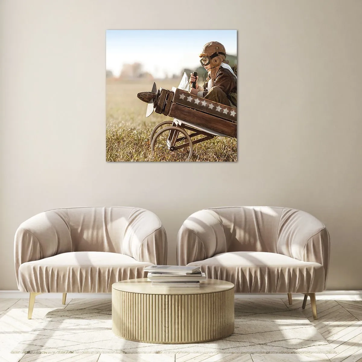 Glastavla - Bild på glas - Stort mot drömmarna - 60x60 cm