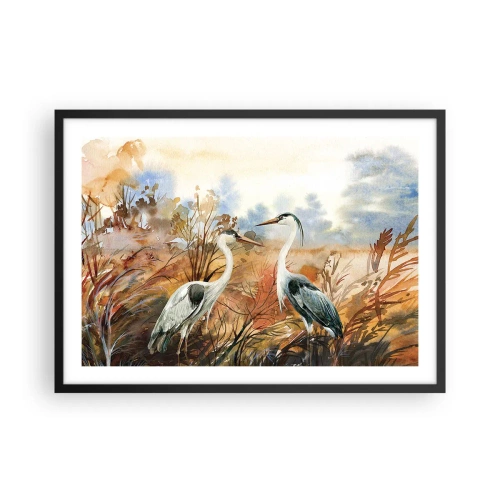 Affisch i svart ram - Vart ska vi på hösten? - 70x50 cm