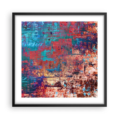 Affisch i svart ram - Minne och icke-minne - 50x50 cm