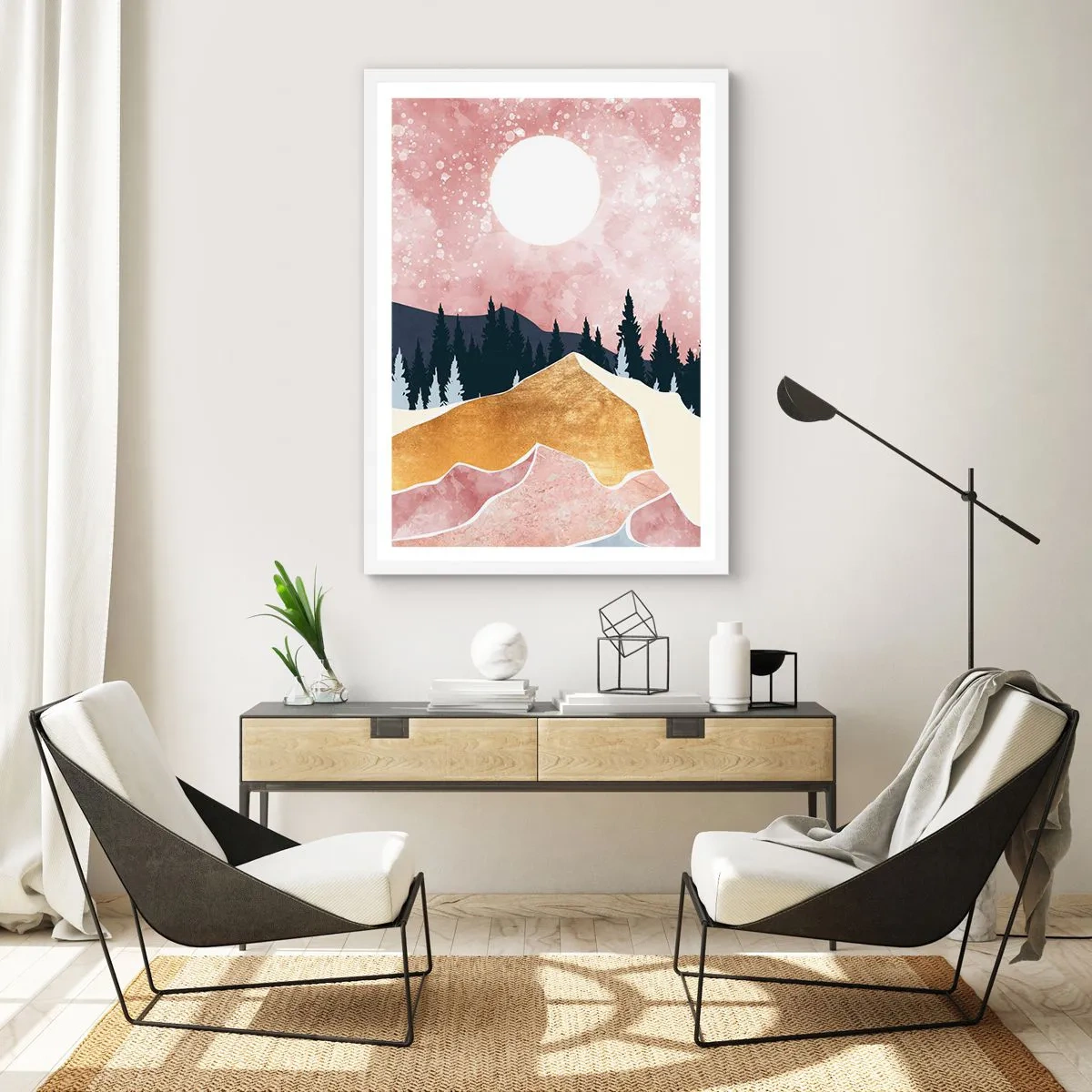 Affisch i vit ram - Nattvakt - 70x100 cm