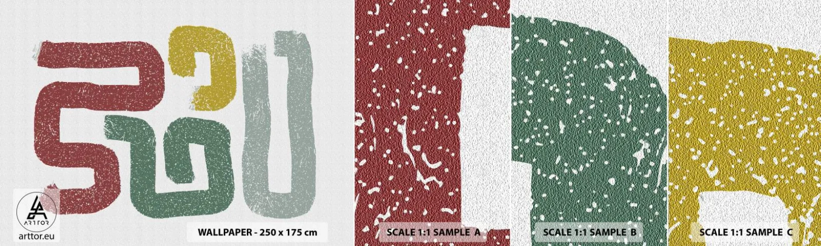 Provbit av självhäftande fototapet Deluxe Sticker - På ett okänt språk - Bit, Minimalism, Rullar runt - 100x30 cm