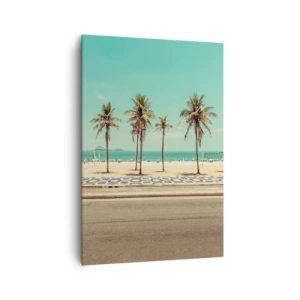 Canvastavla - Bild på duk - På stranden - 70x100 cm