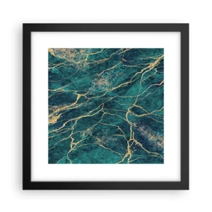 Affisch i svart ram - Guldåder - 30x30 cm