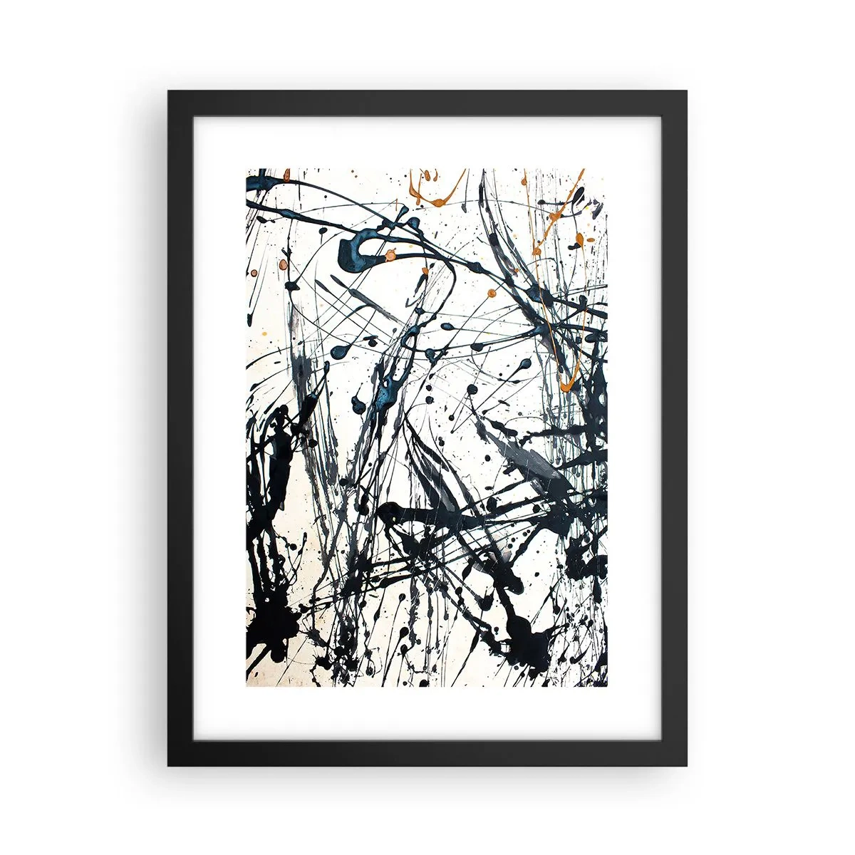 Affisch i svart ram - Expressionistisk abstraktion - 30x40 cm