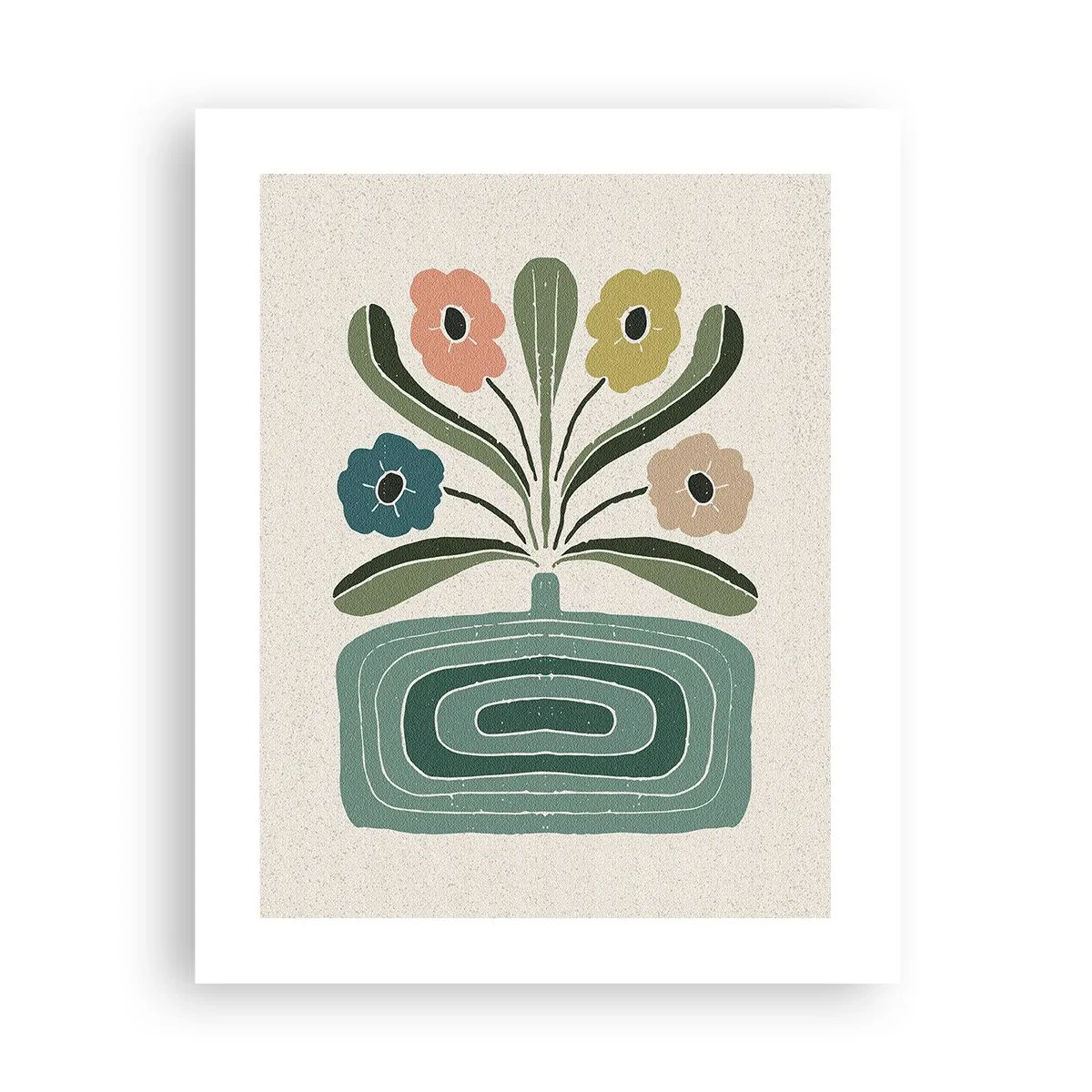 Affisch - Symmetrisk bukett - 40x50 cm