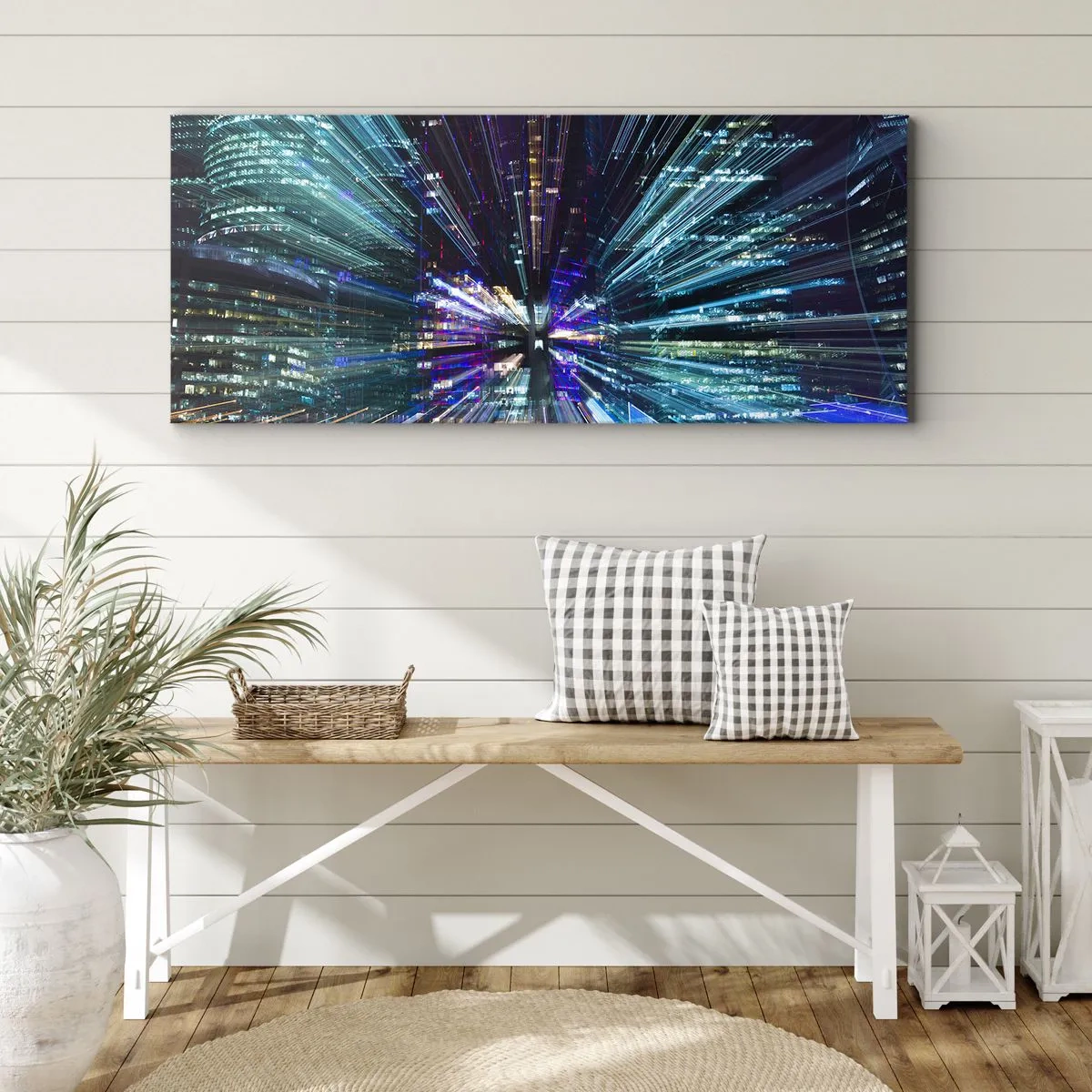 Canvastavla - Bild på duk - Övergång till hyperrymden - 140x50 cm