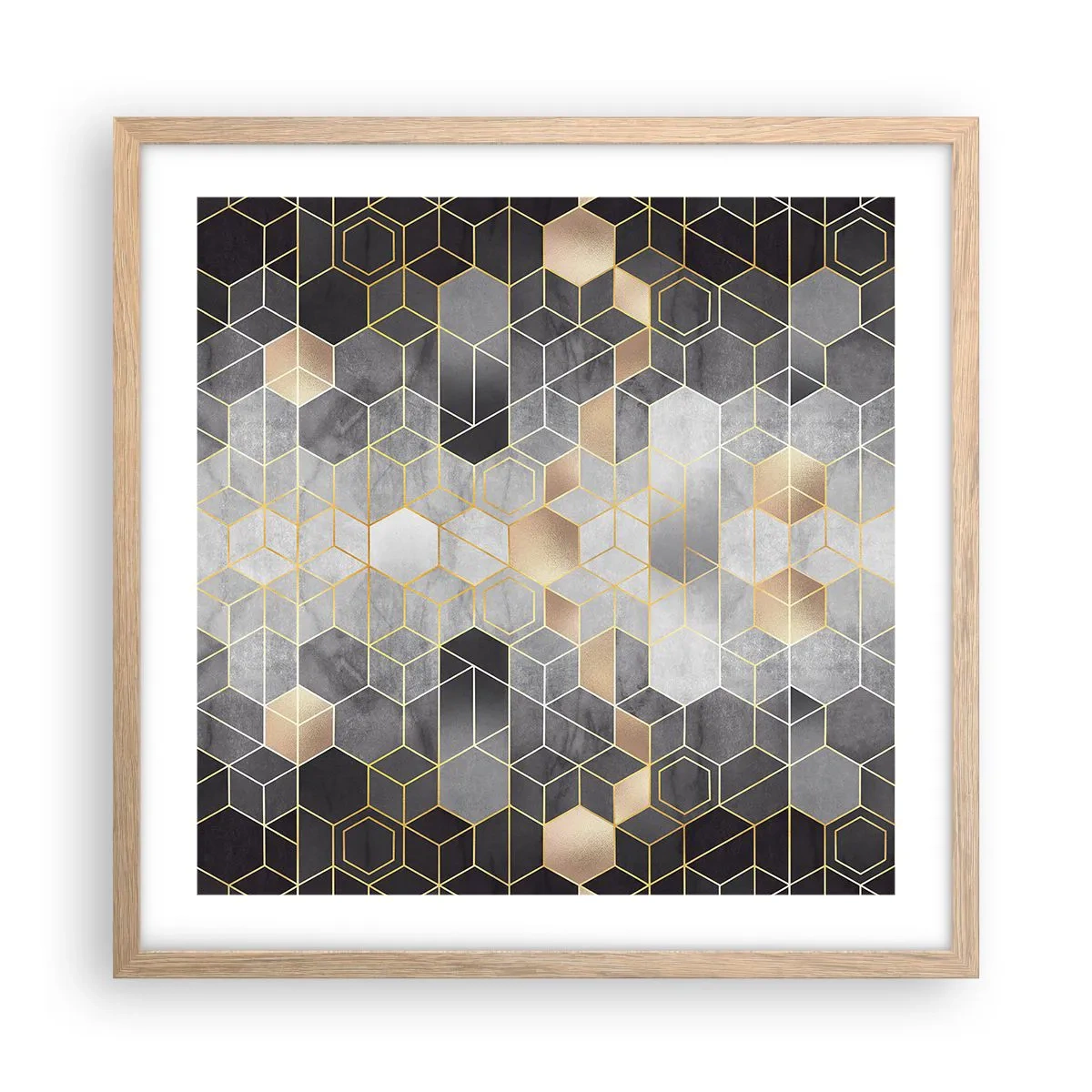Affisch i ram av ljusek - Diamantkomposition - 50x50 cm