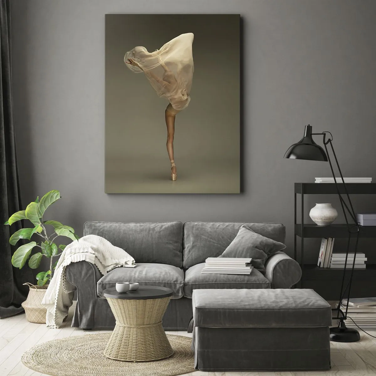 Canvastavla - Bild på duk - Den lyfter snart - 65x120 cm